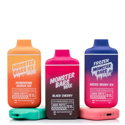 Monster Bars MAX 6000 Disposable - 6000 Puffs; Banana Custard, Banana Ice
