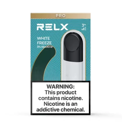 RELX Pod Pro – White Freeze (Banana ICE) – 3% Nicotine - Single, Pack of 2; 5% NICOTINE