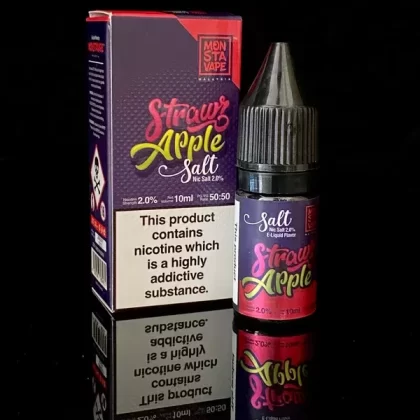 STRAWZ APPLE NIC SALT BY MONSTA VAPE 2.0% 10ML