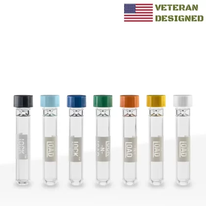 Lock-N-Load Airwalker Chillum – Colorful Caps – 2.75″ | 48-Count Display