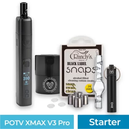 POTV XMAX V3 Pro Starter Vaporizer Kit - Black