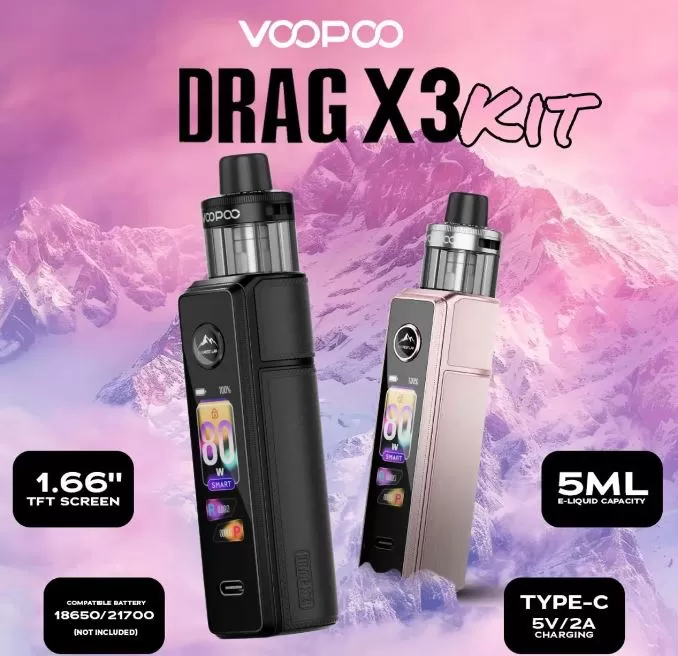 Voopoo Drag X3 Pod Kit (80W) - Champagne Gold - Image 2