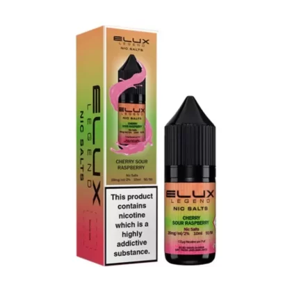 Elux Legend Nic Salts Cherry Sour Raspberry E Liquid 10ml - Nicotine Strength#20mg>10mg>5mg (816D49)