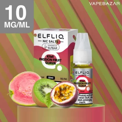Elfliq Nikotinsalz Liquid 10ml – Kiwi Passionfruit Guava 10mg/ml Nikotin