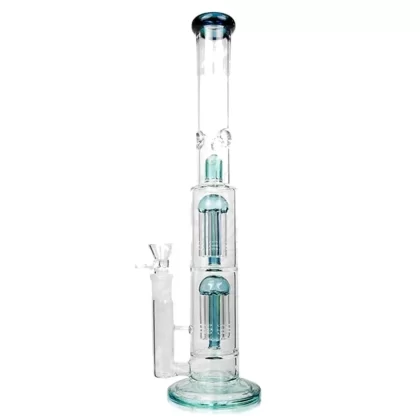 Straight Twin Tree Perc Bong – 16in