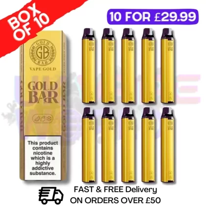 Spearmint – Gold Bar 600Puff Box of 10