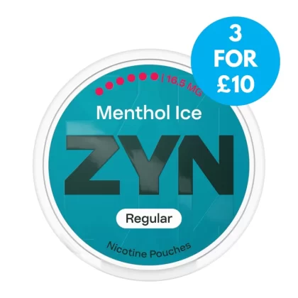 Zyn Snus 16.5mg Nicotine Pouches - Menthol Ice; Vape Product, Medium
