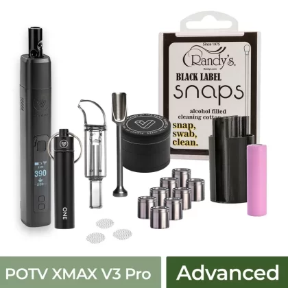 POTV XMAX V3 Pro Advanced Vaporizer Kit - Color#Black>Purple>Silver Gradient>Blue