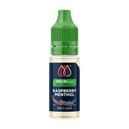 Raspberry Menthol E-Liquid by Aquavape - 10ml - 3mg - Vape Product (DFE07B)