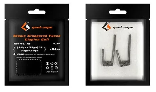 Geekvape Staple Staggered Fused Clapton Coils 2 Pack - Ejuicewarehouse