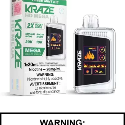 Fresh Mint Ice Kraze HD Mega Disposable Vape