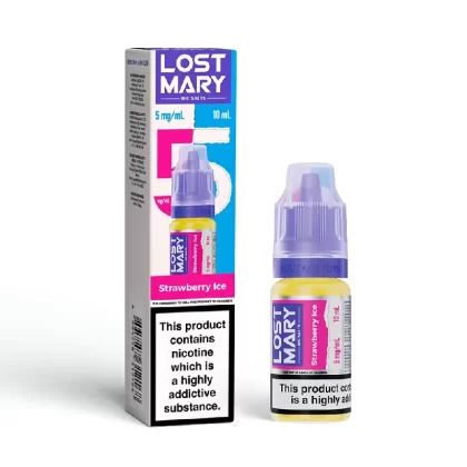 Lost Mary Nic Salt E-Liquid Strawberry Ice 10ml - Nicotine Strength#20mg>10mg>5mg