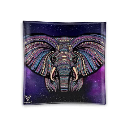 V Syndicate Elephant Square Glass Ashtray – 4.5in - Ejuicewarehouse