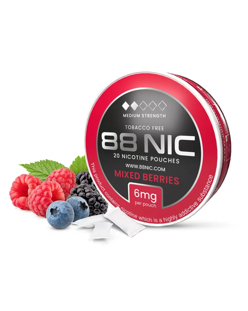 88 Nic Mixed Berries Nicotine Pouches - Extra High / 12mg - Image 2