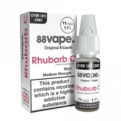 88vape Rhubarb & Custard E liquid (10ml)