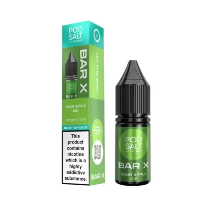 Pod Salt Bar Salt X Nic Salt E-Liquid Sour Apple Ice - 20mg