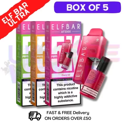 Box Of 5 – ELF BAR AF 5000 Vape Puff 5000Puff Bars