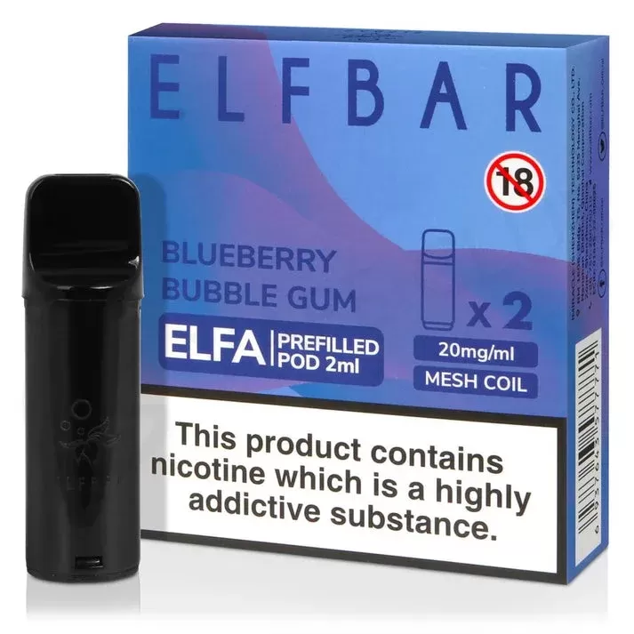 BLUEBERRY BUBBLE GUM ELF BAR ELFA PREFILLED POD - Eliquidsupply
