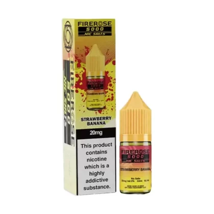 Firerose Nic Salt E-Liquid Strawberry Banana - Nicotine Strength#10mg>20mg