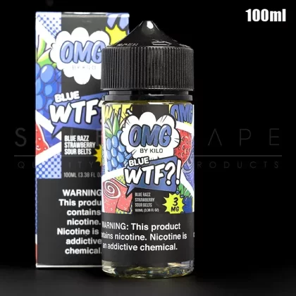OMG – WTF Blue Razz Strawberry Sour Belts Eliquid 100ml