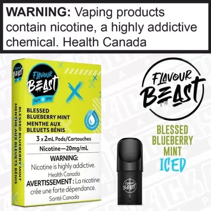 Blessed Blueberry Mint Iced Flavour Beast STLTH Compatible DNR-0925
