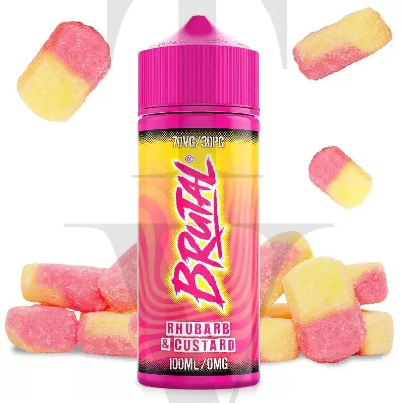 JUST JUICE BRUTAL RHUBARB AND CUSTARD 100ML SHORTFILL E-LIQUID