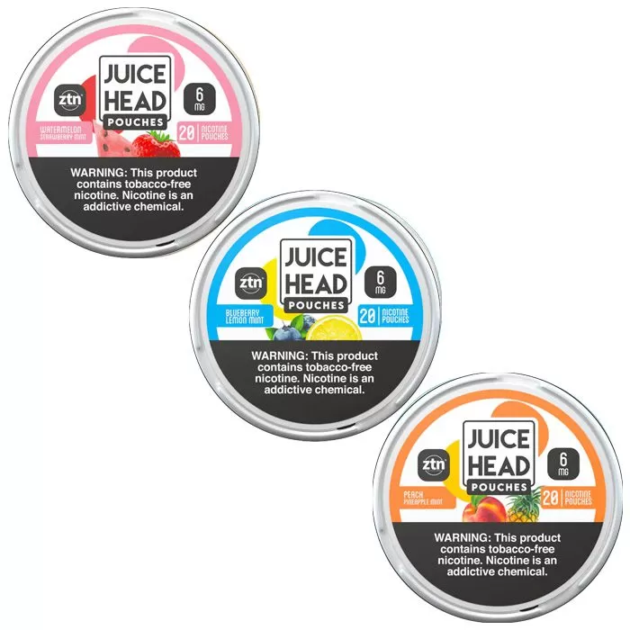 Juice Head Nicotine Pouches - 6mg - Blueberry Lemon Mint, 6mg - Mango Strawberry Mint