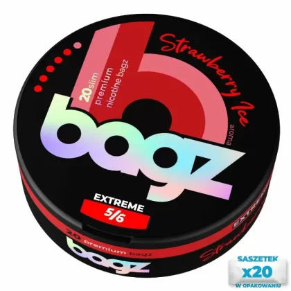 Woreczki nikotynowe BAGZ Strawberry Ice 5/6 20mg Snus AKCYZA