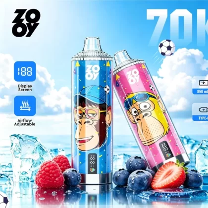 ZOOY VAPE Crystal 70K – 70K Puffs Adjustable Airflow Smart Display Disposable Vape