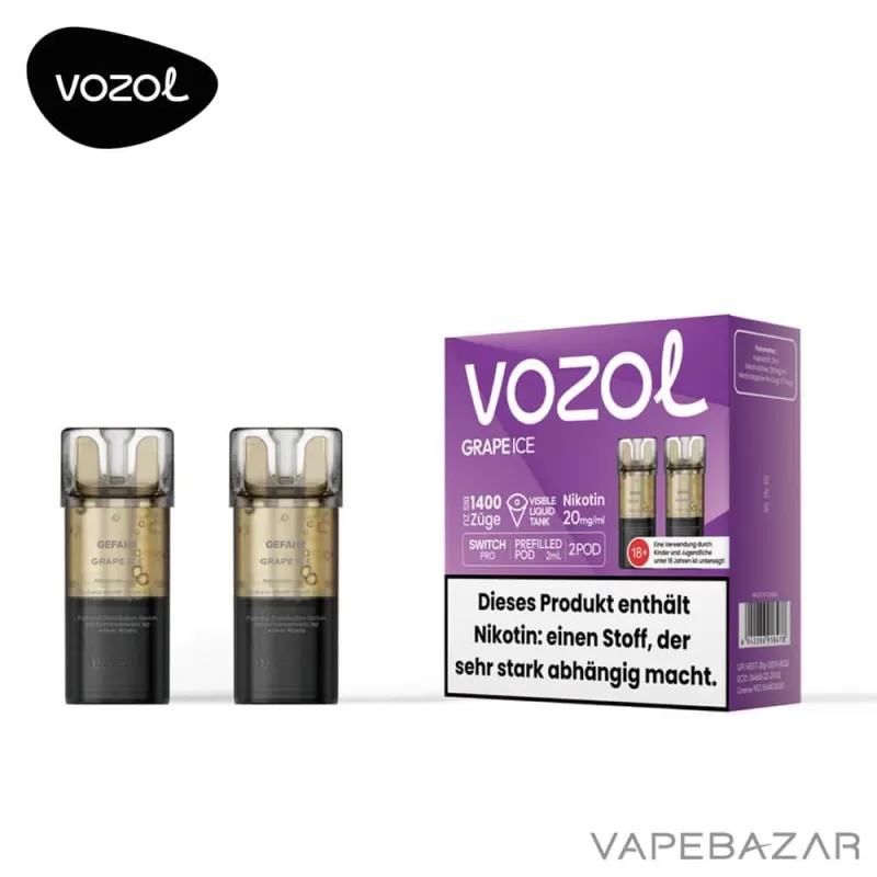 VOZOL Switch Pro Pods – Grape Ice – Prefilled Liquid – 2er Pack - Image 3