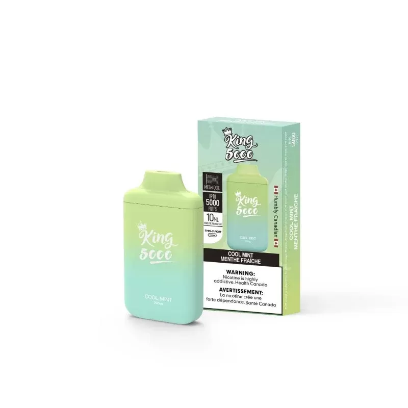 King Cool Mint Nicotine Free Disposable Vape 6000 Puffs