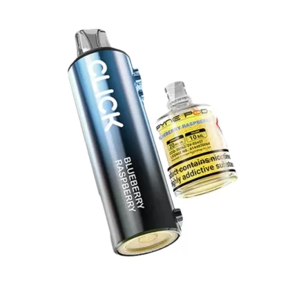 Click Prefilled Replacement 10+2 Pod Pack By Pyne - Nicotine Strength#20mg (Salt)~Flavour#Mango Strawberry Peach>Skittles>Sour Cherry Raspberry>Watermelon Ice>Mango Passion>Pink Purple Lemon