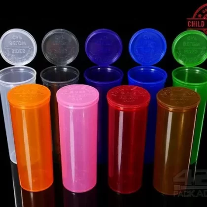 Squeezetops® PST60 Transparent Mix Child Resistant Containers 275/Box - Ejuicewarehouse