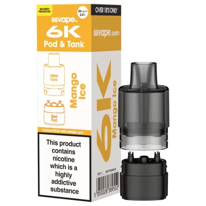 88Vape 6K Mango Ice Refill Pack