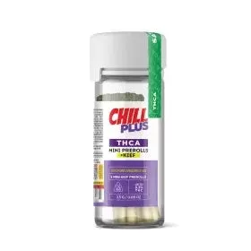 Silver Haze Mini Pre-Rolls with Kief – 0.5g – THCA – 5 Joints – Chill Plus