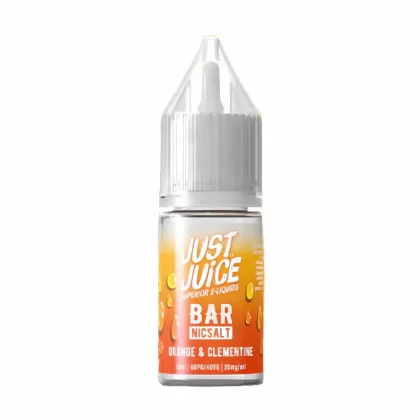 Just Juice Bar Orange Clementine Nic Salt Vape Juice- 10 Pack - Strength 10mg