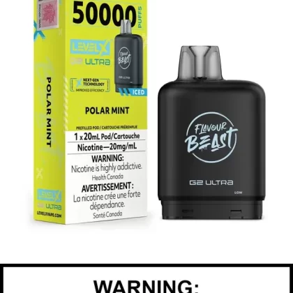 Polar Mint Iced Flavour Beast Level X Ultra Pods