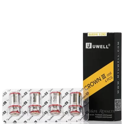 Uwell Crown 3 Coils - Resistance#Crown 3 - 0.25>Crown 3 - 0.5>Crown 3 - 0.4>Crown 3 - 0.23 MESH