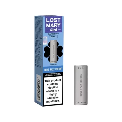 Lost Mary 4in1 Blue Razz Cherry Pods (2 Pack) - Nicotine Strength#20mg
