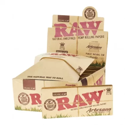 Raw – Organic Hemp Artesano – Size 1 1/4 – 32 leaves/pack