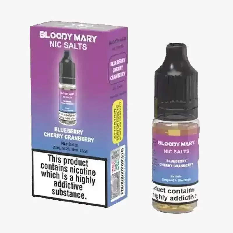 Bloody Mary BM5000 Nic Salt Vape Juice - Pack of 10 - Blueberry Sour Raspberry / 20mg - Image 3