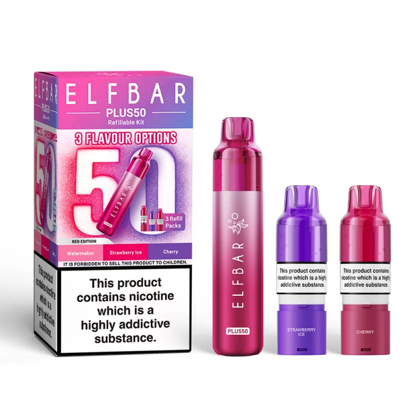 Elf Bar Plus 50 Prefilled Pod Kit - Blue Edition, Purple Edition - Image 3
