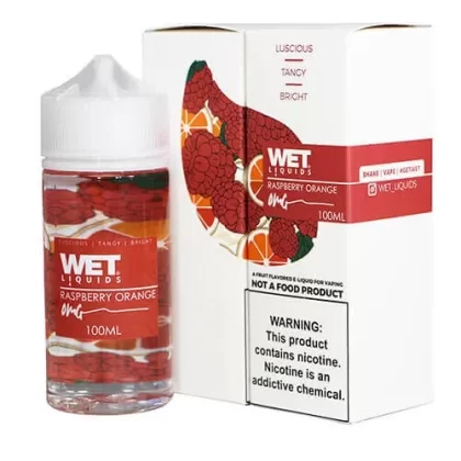 WET LIQUIDS Raspberry Orange E-liquid – 100ml - Vapebazaar Pk
