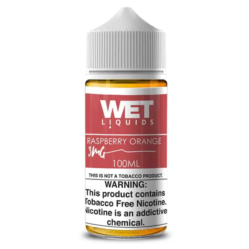 WET LIQUIDS Raspberry Orange E-liquid – 100ml - Vapebazaar Pk - Image 2