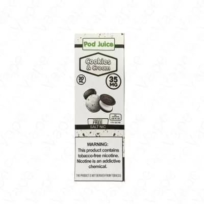 Pod Juice Cookies n Cream TF 30ml Nic Salt Vape Juice - 35mg (Synthetic Nicotine), 55mg (Synthetic Nicotine)