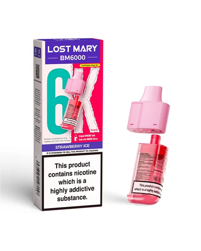 Strawberry Ice Lost Mary BM6000 Refill Pod - Image 3