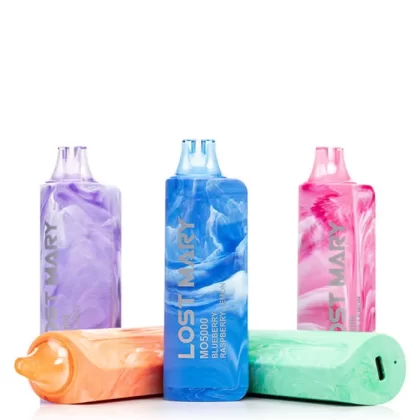 Lost Mary MO5000 Disposable - 5000 Puffs Strawberry Ice, 5000 Puffs Banana Raspberry Ice
