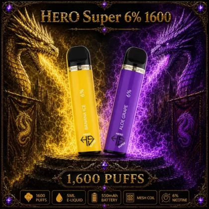 HERO Super 6% 1600 - Blue Raspberry Ice - Vapeciga