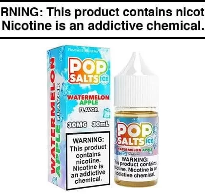 WATERMELON APPLE ICE BY POP SALTS 30ML - Vapejuice