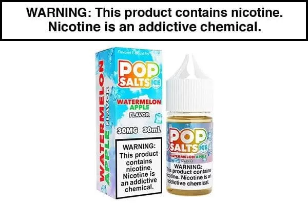 WATERMELON APPLE ICE BY POP SALTS 30ML - Vapejuice